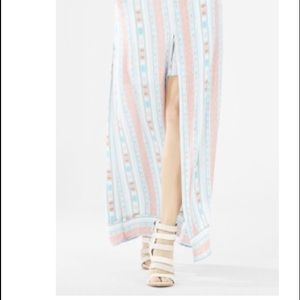 BCBGMAXAZRIA  Jane Ikat Ombre Maxi Skirt